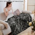 thumbnail image 6 of ized Name Bat Blanket - Text/Name, Soft Flannel Bedspread with Bat Silhouettes & Grey/Green Camo-like Pattern, All-Season Cozy Gift & s, Machine Washable Bed, Sofa, Office Throw (Halloween/Christmas), 6 of 10