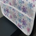 thumbnail image 3 of Winter Microwave Oven Cover, Modern Design Ombre Colored Snowflakes Abstract Motif Christmas Feels, Water Resistant Organizer with Pockets Kitchen, 36" x 12", Pale Blue and Multicolor, by Ambesonne, 3 of 4