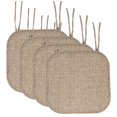 thumbnail image 1 of Cojín para silla Sweet Home Collection, espuma viscoelástica, paquete de 4 unidades, color marrón, 1 of 5
