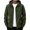 Olive Green, variant on Windbreaker Jackets for Men Stand Collar Outdoor Windbreaker Stretch Hood Hiking Commute Jacket with Chest Zipper Pocket Black 2XS