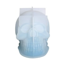 Moocorvic Silicone 3D Halloween Skull Candle Making Mold Aromatherapy Soap Wax Resin Mould