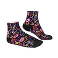 thumbnail image 6 of Salouo Dancing Skeletons Floral Garden Pattern Unisex Middle Tube Socks,Middle-Finger Knee High Socks Over The Calf Tube Stocking Crew Stockings for Women and Men Tube Socks, 6 of 8
