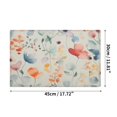 thumbnail image 2 of Unique Bargains 4 Pcs Rectangular Leaf Plant Print Placemat 17.72"x11.81" Beige Multicolor, 2 of 5