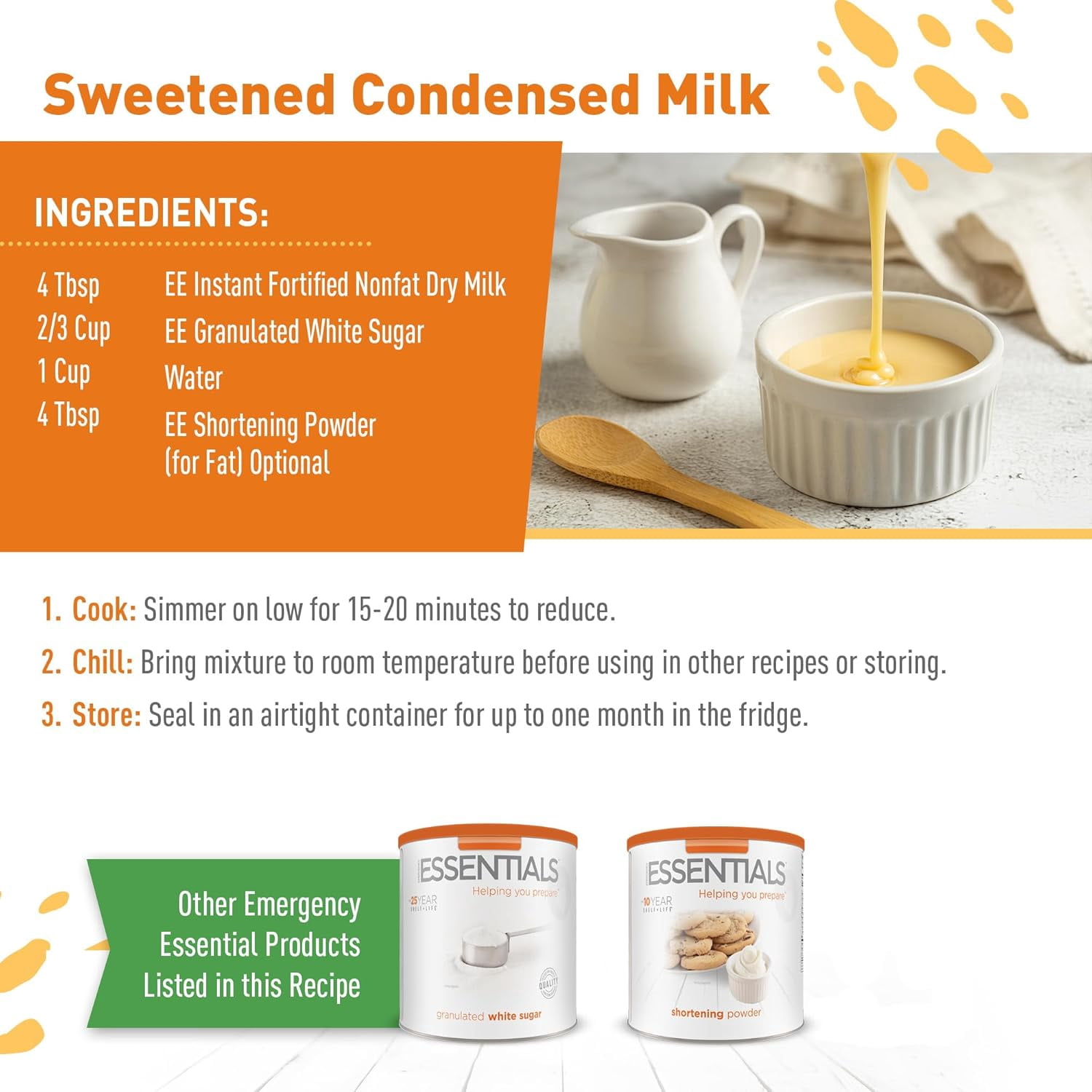 Emergency Essentials Fortified Instant Nonfat Dry Milk #10 Can, Freeze-Dried Instant Milk Powder, Emergency Bulk Food Cans, Long 20-Year Shelf Life