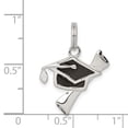 thumbnail image 5 of 925 Sterling Silver Enamel Graduation Cap and Diploma Charm Pendant, 5 of 6