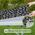 thumbnail image 6 of Black Christmas Snowflake Pattern Square Fitted Tablecloth with Elastic Edge,Square Table Cover,Washable Elastic Table Cover for Home Kitchen Party Decor 34"x34", 6 of 6