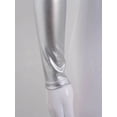 thumbnail image 6 of iiniim Girls Hip Hop Jazz Leotard Dance Shiny Metallic Long Sleeves Off Shoulder Crop Top Athletic T Shirt, 6 of 7