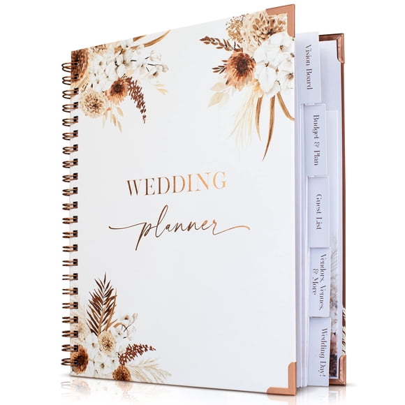 Libro organizador de bodas ZICOTO, diseño bohemio, 23 x 28 cm, con bolsillos