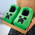 thumbnail image 2 of Pantuflas Minecraft para Niños con Diseño Acogedor de Creeper para Uso Interior, 2 of 5