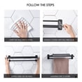 thumbnail image 4 of Nail-free Wall-mounted Bath Towel Holder Multifunctional Towel Rack Space-saving High, 4 of 8