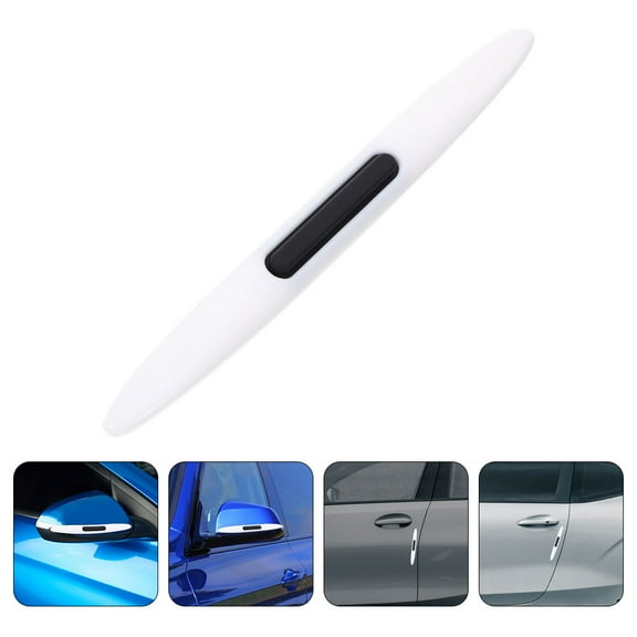 Raindrops Door Guard for Car Silicone White 4Pcs