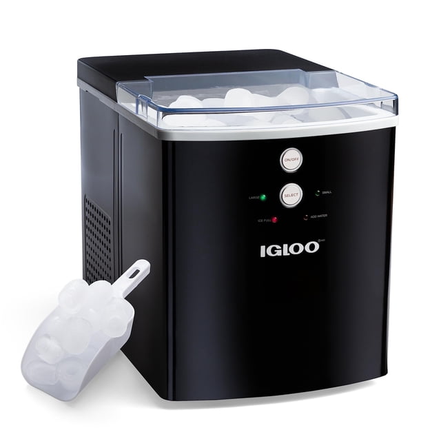 Máquina para hacer hielo Igloo, encimera eléctrica, 15 kg, color negro