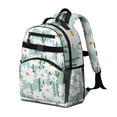 thumbnail image 2 of Teal Daisy Flower White Blooms Pattern Backpack for School,Cute School Bag,Schoolbag with Adjustable Shoulder Straps & Padded Back,15.25"x11.5"x5.25", 2 of 5