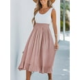 thumbnail image 3 of CUPSHE Women's Smocked Flounce Scoop Tank Dress Maxi Dresses Casual Summer, 3 of 5