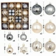 thumbnail image 2 of 44 Pcs Christmas Balls Ornaments for Outdoor Xmas Yard Decor Outdoor with Hanging Loops A Complete Set for Xmas Tree Home Wedding Party Gold & Slivery 2.3 In, 2 of 5