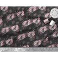thumbnail image 3 of Soimoi Black Cotton Poplin Fabric Cage & Roses Floral Print Fabric by the Yard 56 Inch Wide, 3 of 3