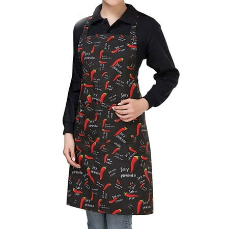 

huanledash Apron Striped with Pocket Unisex Plaid Long Cooking Apron for Catering
