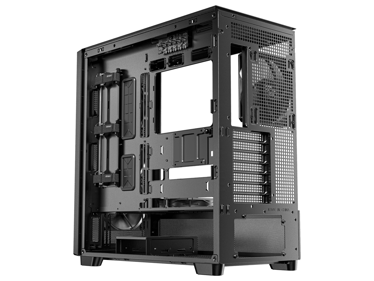 Antec FLUX Mid-Tower E-ATX PC Case with Wood Frame and Mesh Panels