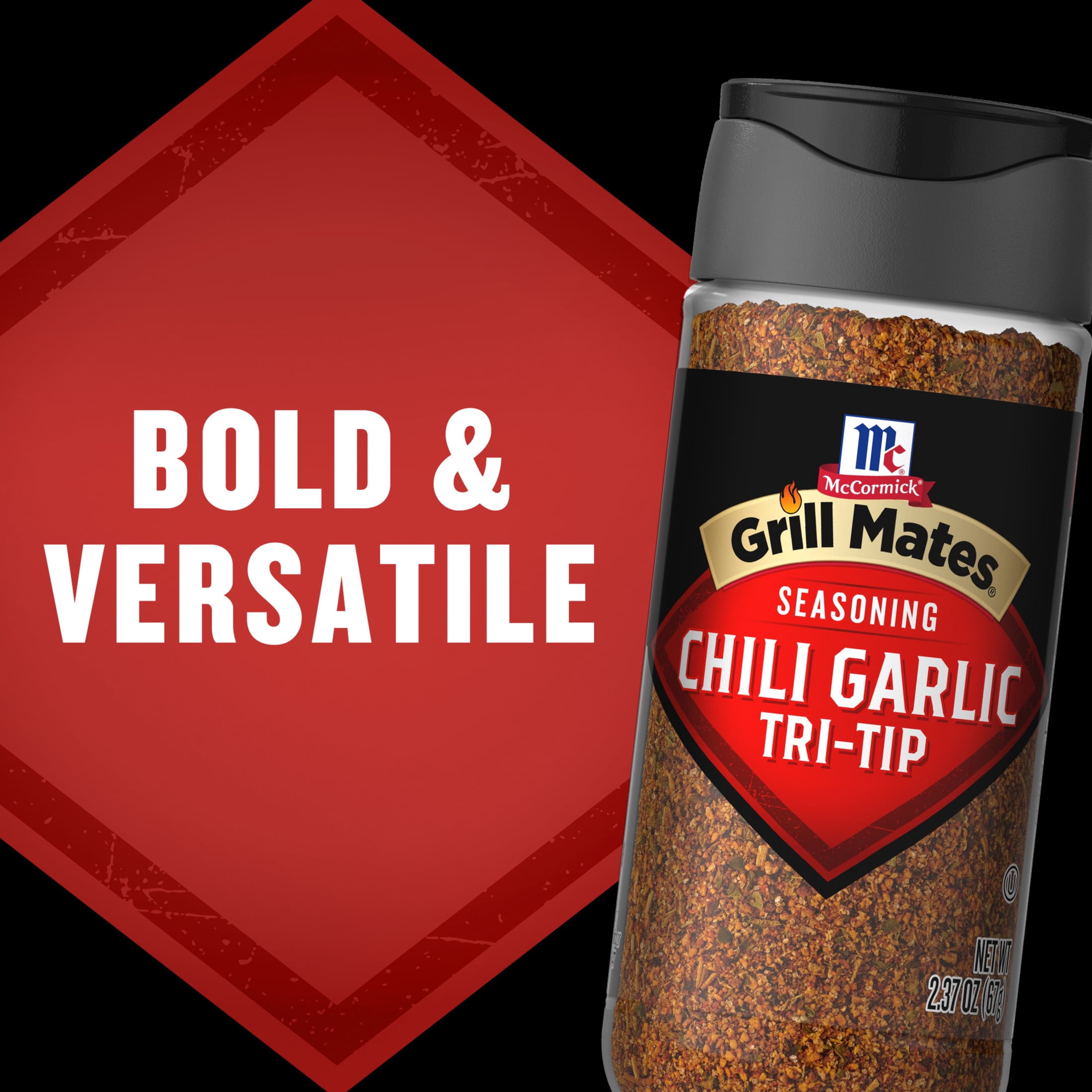 (4 pack) Grill Mates Steak Seasoning, Tri Tip, 2.37 oz Bottle