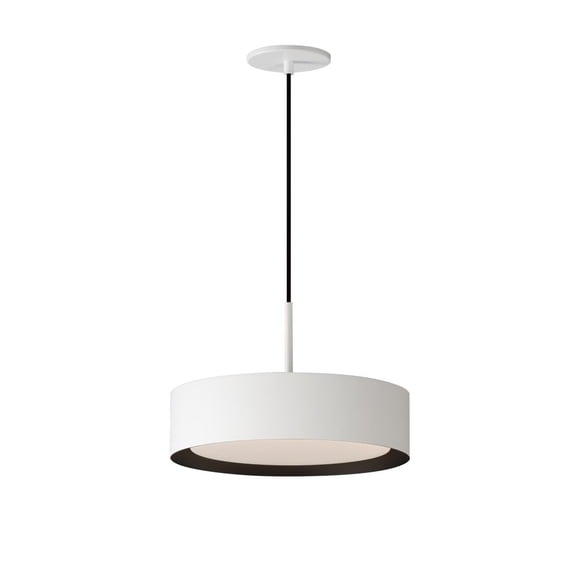 ET2 Lighting E51011-WTBK Echo - 20W 1 LED Pendant-10 Inches Tall and 13 Inches Wide White/Black