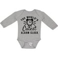 thumbnail image 3 of Inktastic The Worlds Cutest Alarm Clock Boys or Girls Long Sleeve Baby Bodysuit, 3 of 5