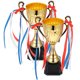 thumbnail image 1 of OULII 2Ud Trofeos Deportivos De Plástico Dorado Con Acabado Delicado Y, 1 of 8