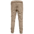 thumbnail image 3 of J. METHOD Men’s Jogger Pants Casual Moto Biker Zipper Slim Fit French Terry Fleece Tapered Leg Elastic Waist NEMP20 Khaki M, 3 of 6