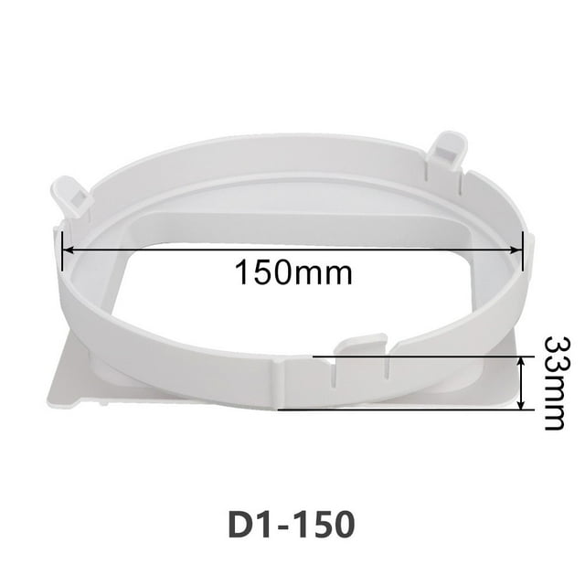MYG for Portable Air Conditioner Exhaust Hose Connector Kit, Duct Interface Tube Adapter for Mobile AC Units, Easy Installation, High-Quality PP Material, White (D1-150 Square)
