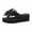 Black, variant on Bohemian Style Sandals for Women Chunky-Heel Bow-Tie Flip-Flops Summer Fashion Casual Beach Flat Sandals