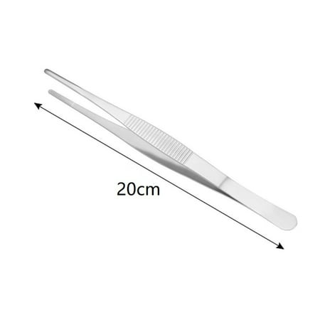 

Fancy 1Pc Fine Tweezer Tong Food Barbecue Stainless Steel Tweezers Tongs Buffet BBQ Restaurant Tool Silver