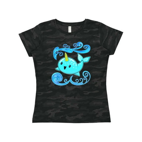 Inktastic Cute and Playful Narwhal Women's T-Shirt