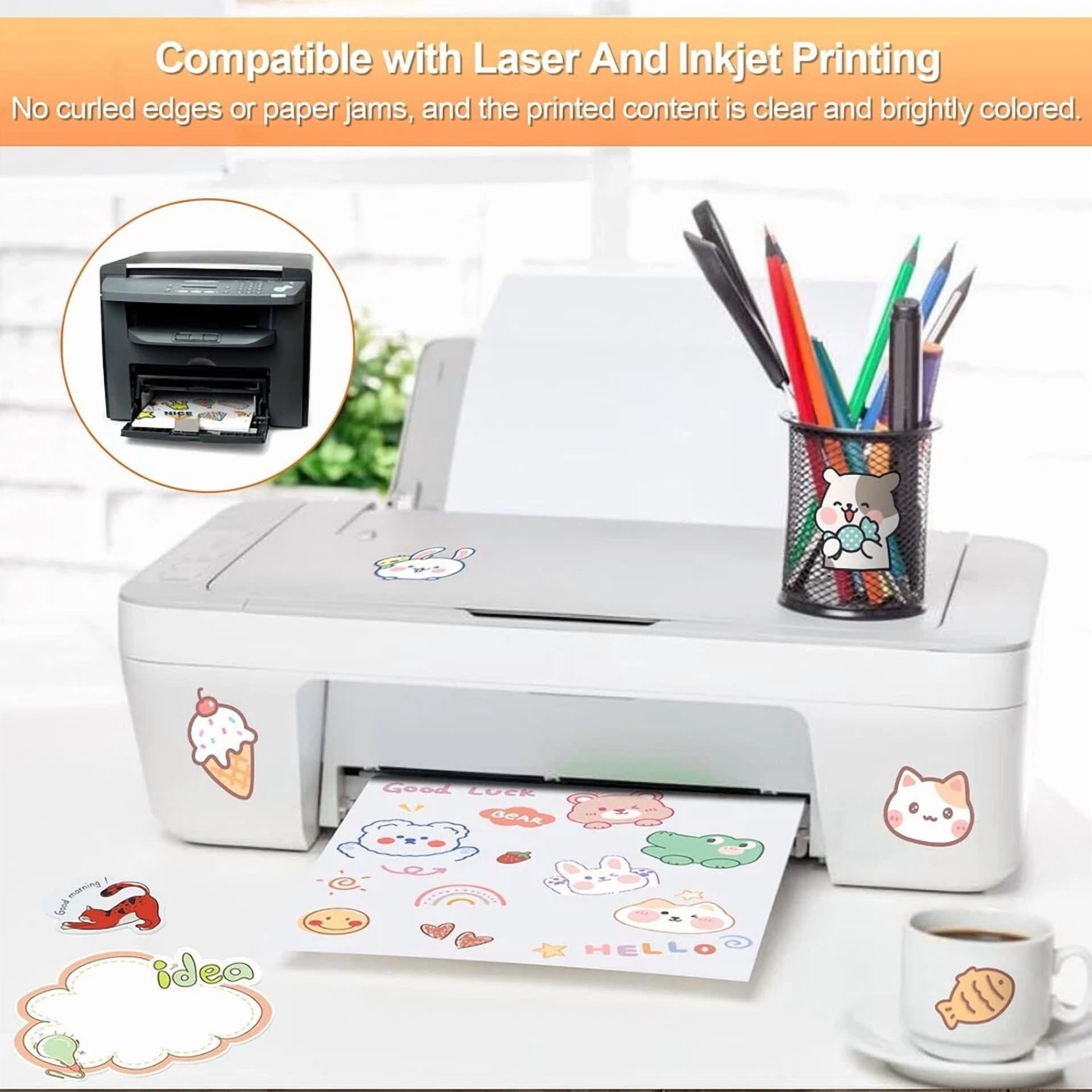 BUTTERFLY- 40 Sheets Printable Sticker Paper 8.5"X11" Matte Full Labels For Inkjet/Laser