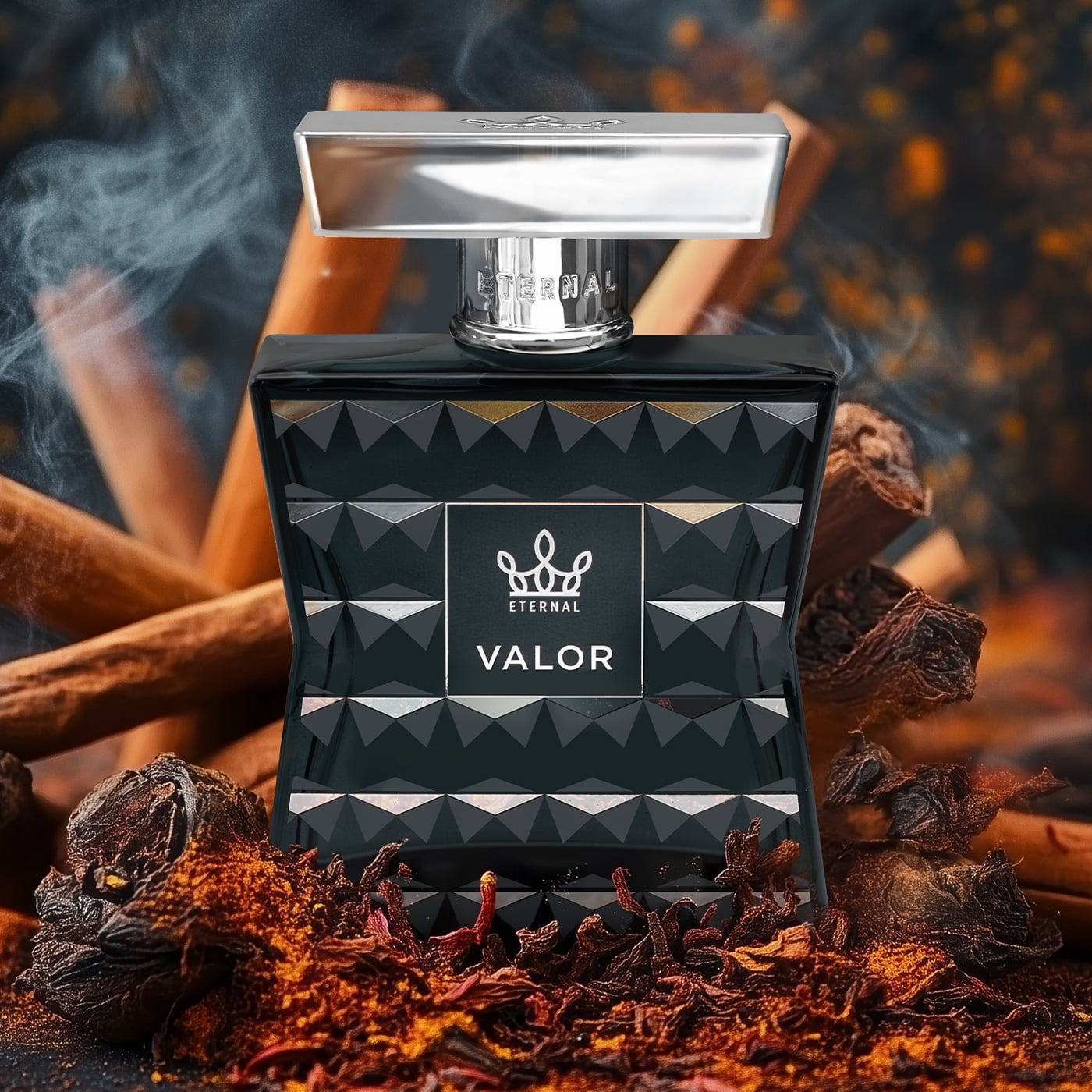 Eternal Fragrance VALOR, Warm Spicy Vanilla Woody Eau de Parfum, Inspired by SpiceBomb Cologne for Men, 3.4 oz (100ml) Spray
