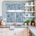 thumbnail image 6 of Kitchen Window Curtains Valance and Tier Set, Summer Blue Sea Stars on Wood Board Rod Pocket Tier Curtain Valance Set, Marine Life Light Filtering Cafe Curtains for Bedroom Living Room, 6 of 9