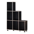 thumbnail image 3 of Seas 9-Shelf Wood Bookcase with Wheels, Cappuccino, 3 of 8