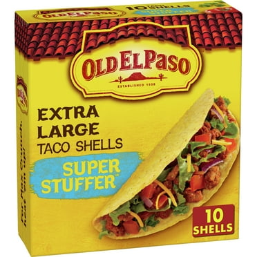 Old El Paso Extra Large Super Stuffer Taco Shells, Meal Prep, 10 Ct, 6.6 oz