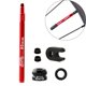 thumbnail image 1 of Extensor de válvula de vacío universal de neumático para bicicleta 80mm rojo Sharpla vástago de válvula sin cámara, 1 of 8