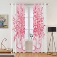 thumbnail image 2 of Kitchen Curtains 84 Inch Length 2 Panels, Eucalyptus Pink Grommets Window Treatment Curtain, Vintage Bottle Succulents Flower Stripes Thermal Curtains Drapes for Living Room/Bathroom, 2 of 9