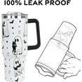 thumbnail image 4 of Halloween Tumbler 40oz with Lid & Straw - Gothic Ghost Cat Design, Vacuum Insulated, Leakproof Stainless Steel Cup - Spooky Gift for Women & Girls (Fall, Thanksgiving), 4 of 6