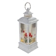 thumbnail image 4 of Northlight Brushed Christmas Cardinals Snow Globe Lantern - 11" - White and Silver, 4 of 5