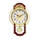 thumbnail image 1 of Reloj de pared oscilante retro europeo, sencillo y elegante, for sala de estar, dormitorio, silencioso, de cuarzo, dorado/marrón., 1 of 4
