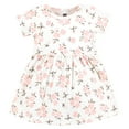 thumbnail image 3 of Hudson Baby Girls Cotton Dresses, Neutral Pink Floral, 9-12 Months, 3 of 4