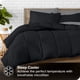thumbnail image 2 of Juego de Cama Bare Home de 7 Piezas en una Bolsa Tamaño Queen Color Negro con Juego de Sábanas Grises, 2 of 7