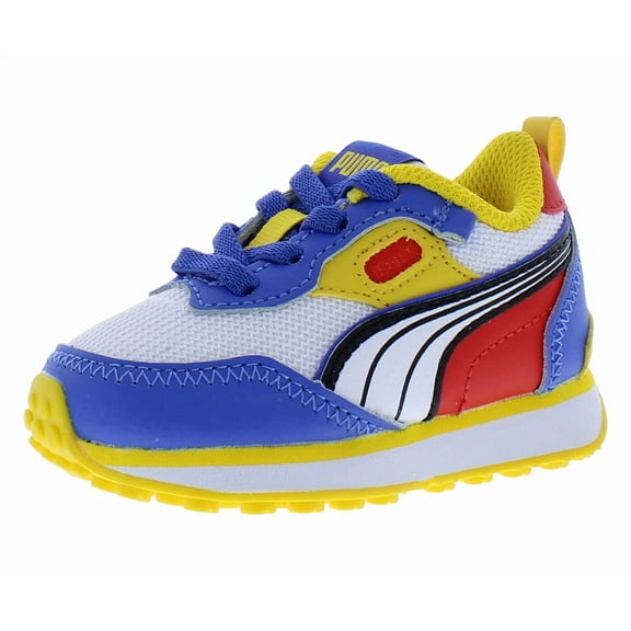 Puma Rider Future Vintage Primary Alternate Closure Infant/Toddler Shoes Size 6, Color: White/Royal Sapphire/Black