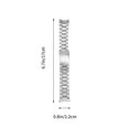 thumbnail image 2 of 22mm Curved End Solid Stainless Steel Bracelet Watch Band Strap (Silver), 2 of 5