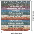 thumbnail image 6 of Positive Inspirational Quotes Shower Curtain, Country Vintage Colorful Wood Planks Rustic Farmhouse Bathroom Decor, Waterproof Polyester Fabric Shower Curtain, 72x72 Inch, On The Journey, 6 of 6