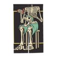 thumbnail image 7 of XMXT Japanese Noren Doorway Room Divider Curtain,Skull Shuffle Vintage Illustration Restaurant Closet Door Entrance Kitchen Curtains, 34 x 56 inches, 7 of 7