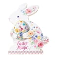 thumbnail image 1 of YWIYIUD 1PC Wooden Easter Rabbit Table Decorations Easter Hand Painted Rabbit Ornaments Tabletop Centerpieces Tiered Tray Decor for Spring Easter Indoor Home Party Patio Yard Decor 6.5inch, 1 of 5