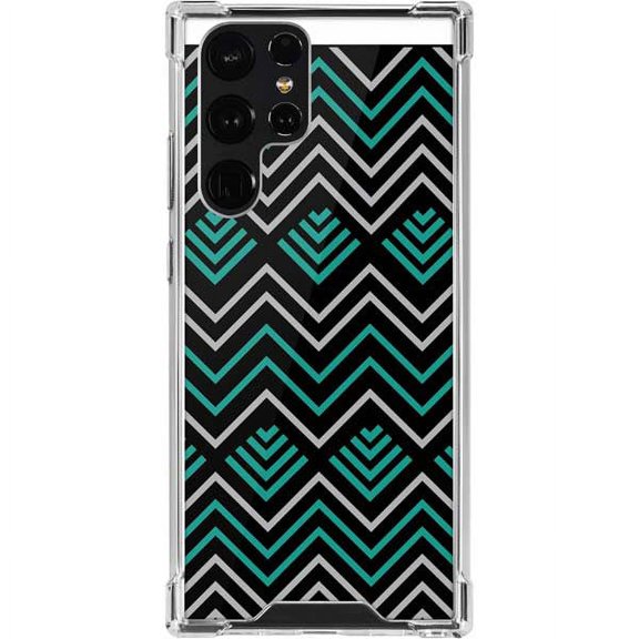 Skinit Stripes Techno Chevron Galaxy S22 Ultra Clear Case