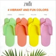 thumbnail image 6 of Pedicure Slippers – EVA Foam 12 Pairs – One Size Fits All Disposable Anti-Slip Flip Flops for Pedicure – Comfortable and Safe – 4 Fun Colors – Ideal for Spa, Nail Salon, 6 of 6
